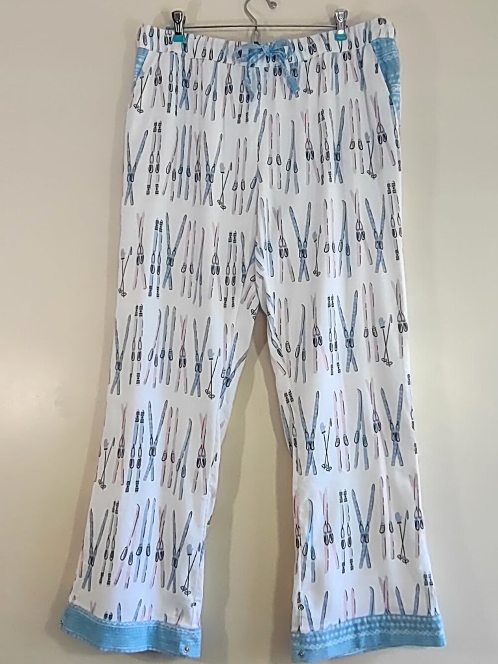 Munki Munki Apres Ski Flannel PJ Bottoms Size Large Snow Fair Isle Loungewear